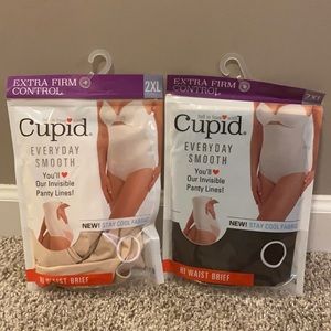 Cupid Women’s Extra Firm Control Cooling High Waist Brief Size 2XL Set of 2